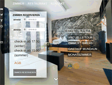 Tablet Screenshot of hotelraetia.ch